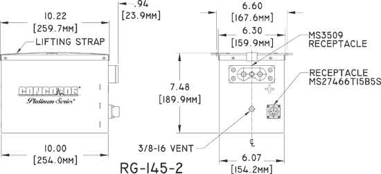 RG-145-2 Concorde Aircraft Battery Drawing