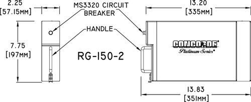 RG-150-2 Concorde Aircraft Battery Drawing