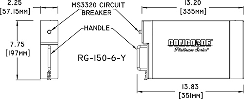 RG-150-6-Y Concorde Aircraft Battery Drawing