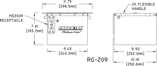 RG-209 Concorde Aircraft Battery Drawing