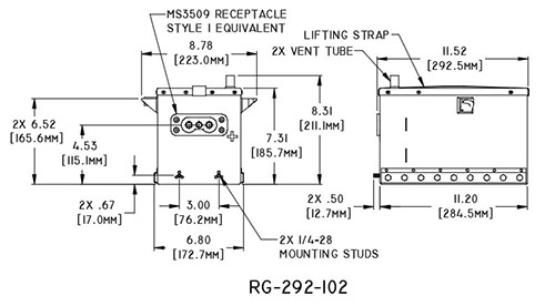 RG-292-102 Concorde Aircraft Battery Drawing