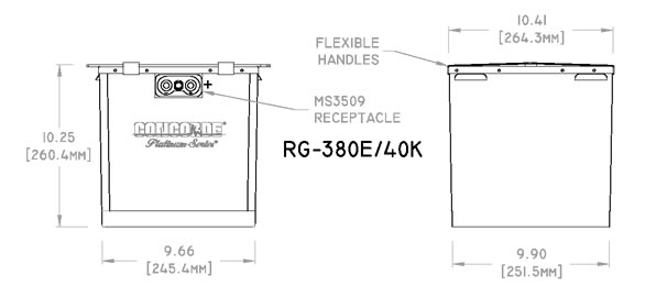 The RG-380E/40K Concorde Aircraft Battery is Certified for the Beechcraft<br>(Formerly Hawker Beechcraft / <br>Raytheon Aircraft / Beech Aircraft) 65-A90-3 Kingair	