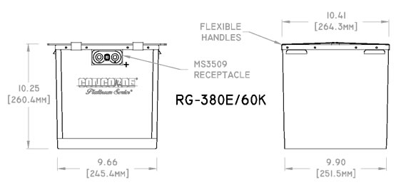 The RG-380E/60K Concorde Aircraft Battery is Certified for the Piper Aircraft PA-31T2 Cheyenne IIXL	