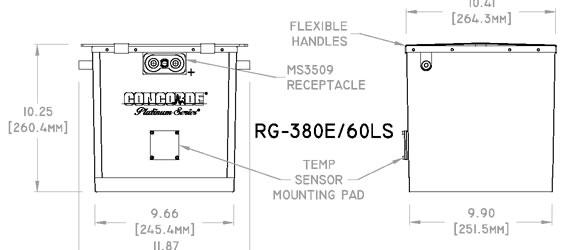 RG-380E/60LS Concorde Aircraft Battery Drawing