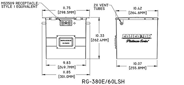 RG-380E/60LSH Concorde Aircraft Battery Drawing