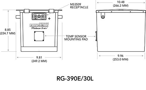 RG-390E/30L Concorde Aircraft Battery Drawing