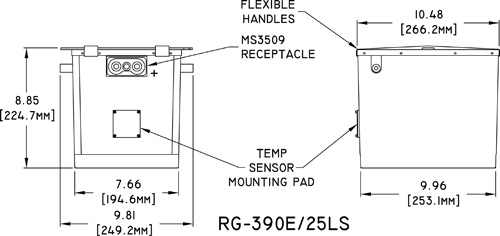 RG-390E/25LS Concorde Aircraft Battery Drawing