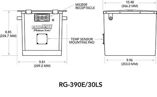 RG-390E/30LS Concorde Aircraft Battery Drawing