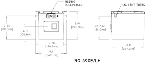 RG-390E/LH Concorde Aircraft Battery Drawing