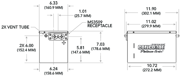 The RG-641 Concorde Aircraft Battery is Certified for the Enstrom 
 480B	