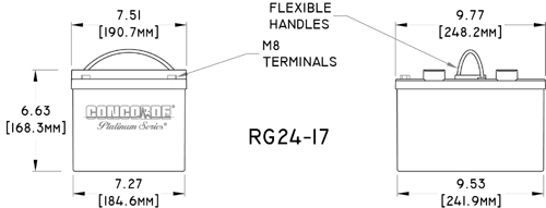 RG24-17 Concorde Aircraft Battery Drawing